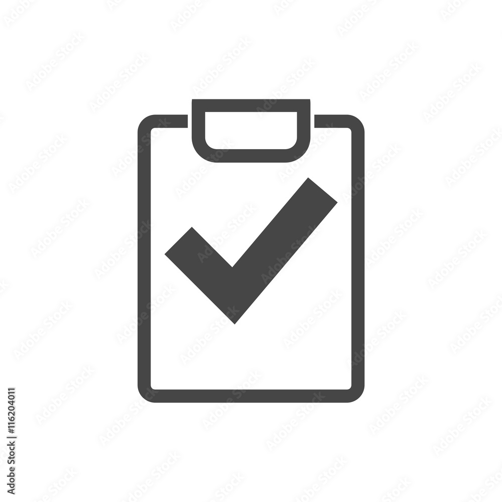 Check List isolated flat linear icon Stock Vector | Adobe Stock