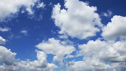 beautiful white clouds and sky in time lapse