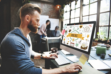 Wall Mural - ideas action design plan proposal strategy tactics concept