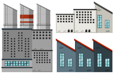 Wall Mural - factory buildings in different designs