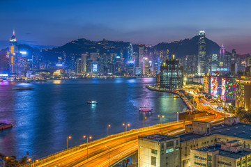 Wall Mural - Modern city, Hong Kong, China.