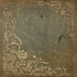 Old paper background with floral patterns.