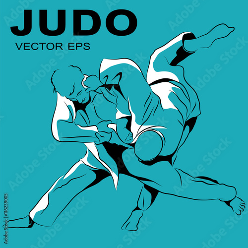 Dekoracja na wymiar  judo-wektor