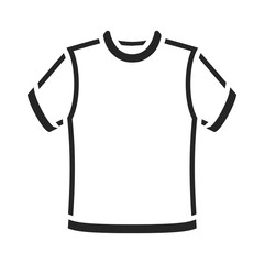 Wall Mural - T-shirt icon black simple style. One icon of a large clothes collection.