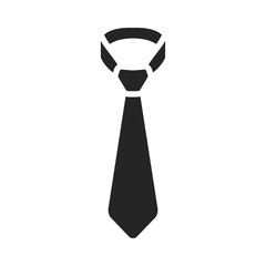 Tie icon black simple style. One icon of a large clothes collection.