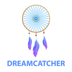 Wall Mural - Dreamcatcher icon cartoon. Singe western icon from the wild west set - stock vector