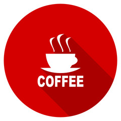 Aufkleber - Flat design red round vector icon