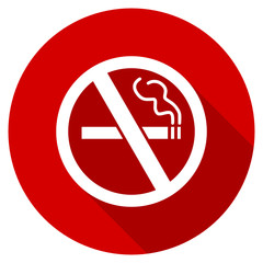 Poster - Flat design round red web vector icon