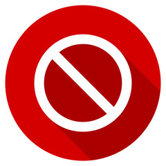 Aufkleber - Flat design red web access denied vector icon