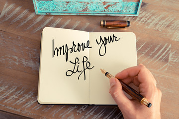 Wall Mural - handwritten text improve your life