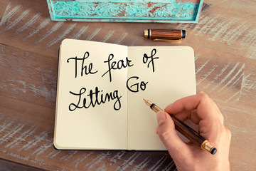Wall Mural - handwritten text the fear of letting go