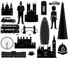 Great Britain And London, Icon Vector Set