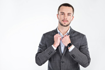 Wall Mural - Young man with smart watch