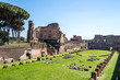 the ruins of the Stadium on the Palatine Hill in Rome, Italy