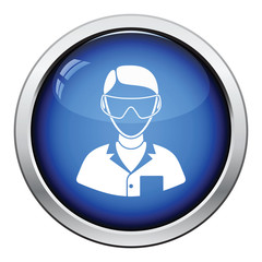 Sticker - Icon of chemist in eyewear