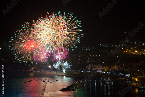 Fotografie, Obraz Fuochi d'artificio, Festino Santa Rosalia, Palermo