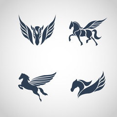 Wall Mural - Horse logo set