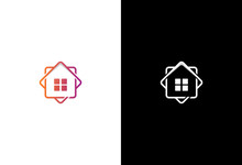 Home Icon Square Vector Logo