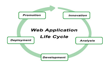 Canvas Print - Presentation of web application lifecycle