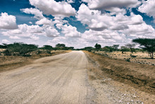 The Road In The African Savannah