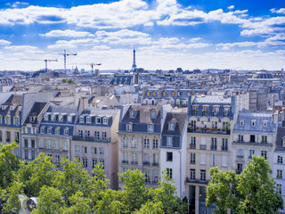 Fototapete - Les toits de Paris