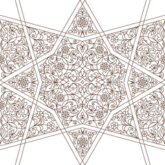 Wall Mural - Vector seamless pattern in Eastern style.