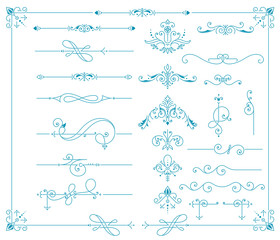 Wall Mural - vintage ornaments decorations design elements. vector stock