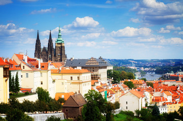 Wall Mural - view of  Prague from Hradcany district