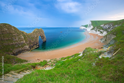 Durdle Door at the beach on the Jurassic Coast of Dorset, UK Poster