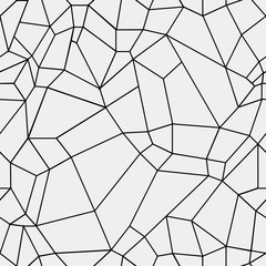 Poster - Geometric simple black and white minimalistic pattern, rectangles or stained-glass window. Can be used as wallpaper, background or texture.