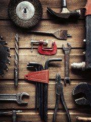 Poster - grungy old tools