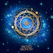 Sacred Geometry Emblem with Eye in Star