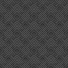 Wall Mural - black 3d geometric seamless pattern - celtic style
