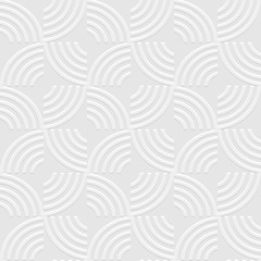 Wall Mural - White 3d geometric striped seamless pattern