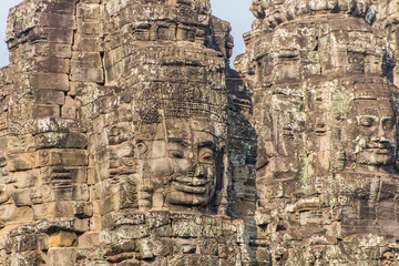 Wall Mural - Bayon Castle or Prasat Bayon Khmer temple at Angkor in siem reap