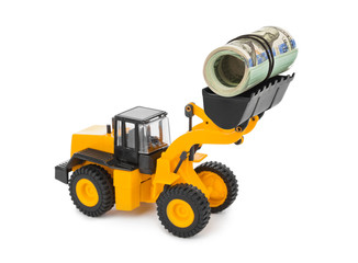 Wall Mural - Toy loader and money