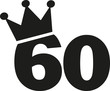 60th Birthday number crown