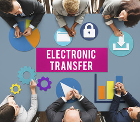 Sticker - Electronic Transfer Banking Data Internet Concept