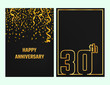 © Vector_world - Anniversary Outline card gold