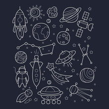 Space And Cosmic Objects Black  White Wallpaper