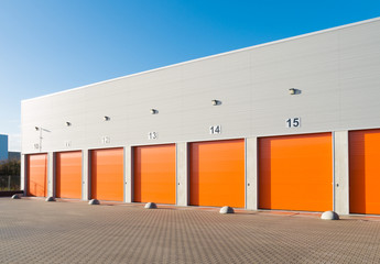 Canvas Print - commercial warehouse exterior