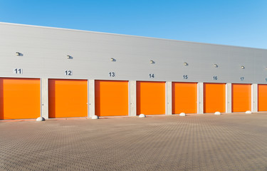 Canvas Print - commercial warehouse exterior