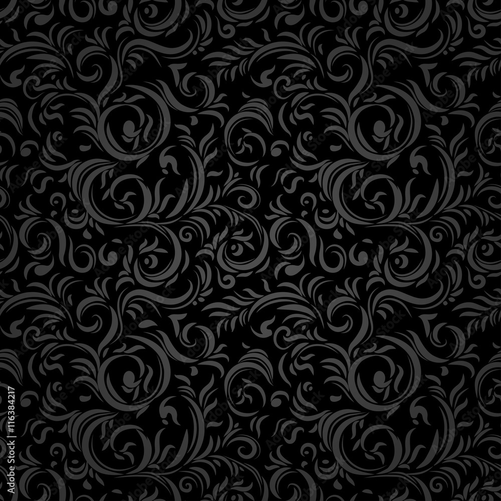 For Black Pattern Black stylized pattern Stock Vector | Adobe Stock
