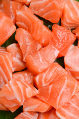 raw salmon slice