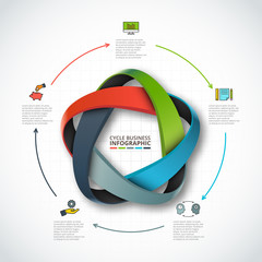 Aufkleber - Vector infographic design template.
