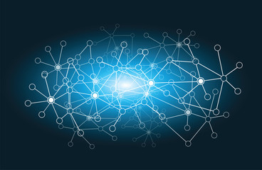 Wall Mural - futuristic data network illustration