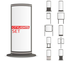 Advertise citylights set.