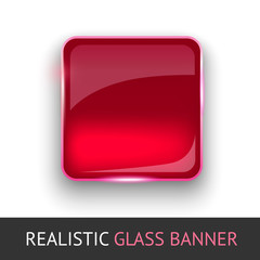 Wall Mural - glass banner for your design.