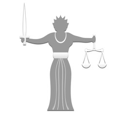 Canvas Print - symbole justice épée et balance