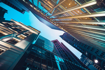 Poster - Modern commercial building in night 